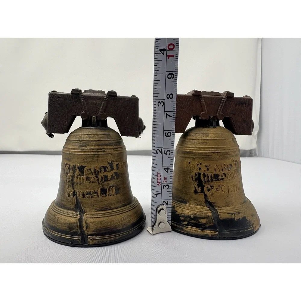 Vintage Liberty Bell Salt & Pepper Shakers 3.5